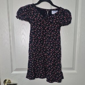 Old Navy Kids Dress - Dark Blue and Pink Floral